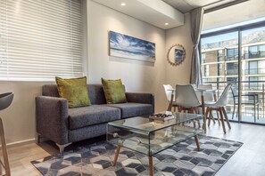 Apartment, 2 Bedrooms | Living room - C502 Woodstock Quarters with Pool & Gym (Cape Town)