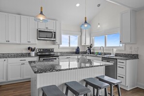 Microwave, oven, dishwasher, coffee/tea maker - Ocean Breeze & Poolside Ease–Perfect Dog-Friendly Beachfront Escape (Emerald Isle)