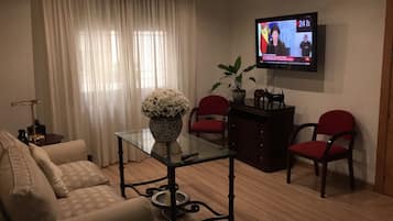 Televisie, een dvd-speler en boeken