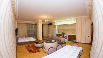 Apartment, 1 Bedroom | 1 bedroom, desk, iron/ironing board, free WiFi