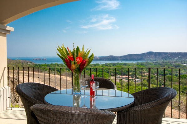 Gorgeous view of Gulf of Papagayo from covered outdoor dining area