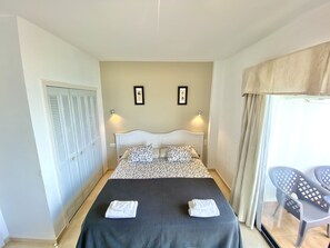 Premium Apartment, Sea View, Beachside | Frette Italian sheets, premium bedding, down comforters