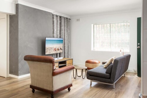 Suburban Two-bed Apartment with Parking and Patio