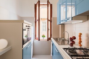 Apartment, 2 Schlafzimmer (A World Aparts - 55 Palermo) | Eigene Küche | Großer Kühlschrank, Ofen, Herdplatte