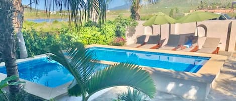 A heated pool