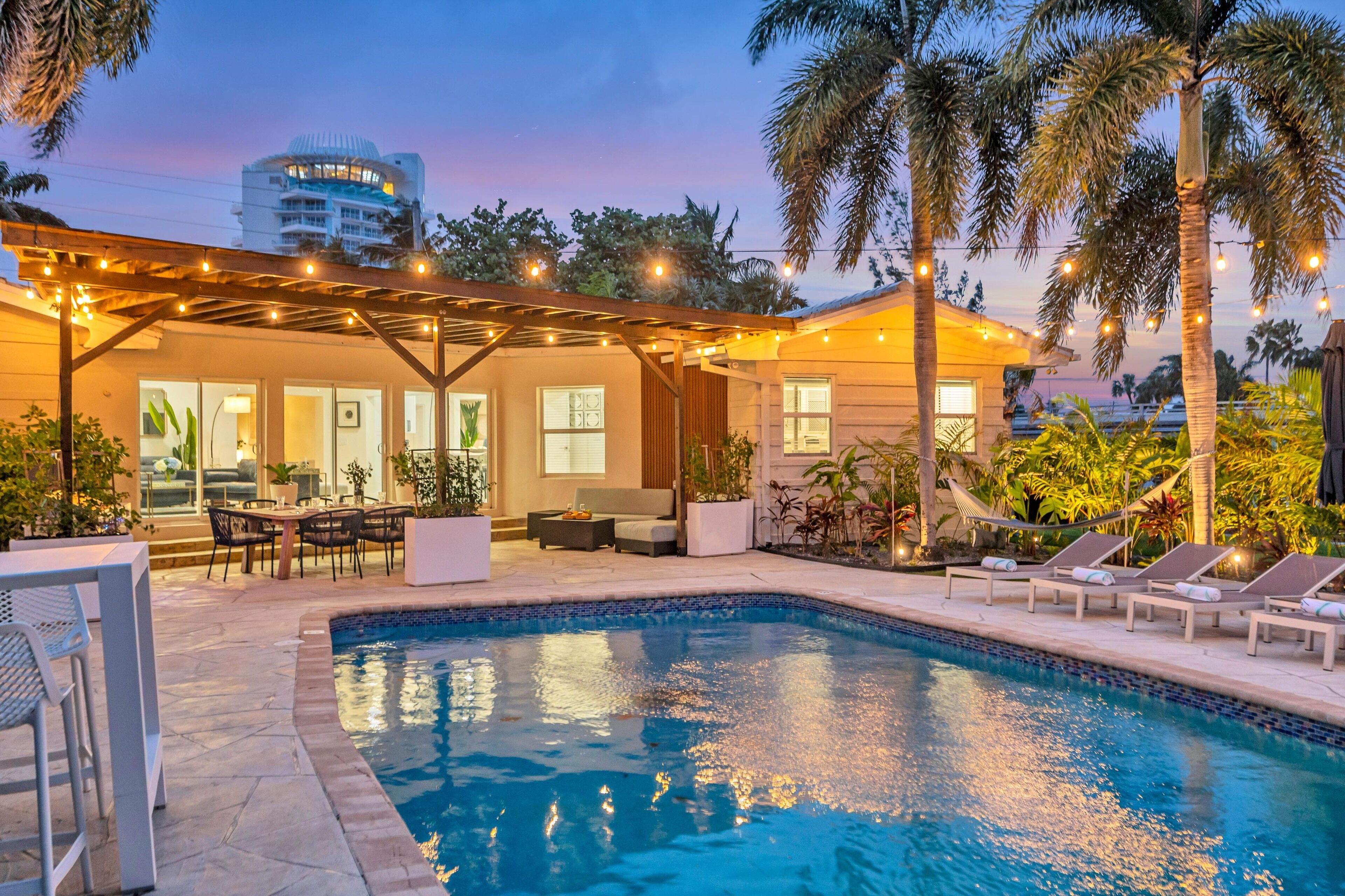 A heated pool