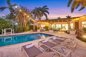 A heated pool