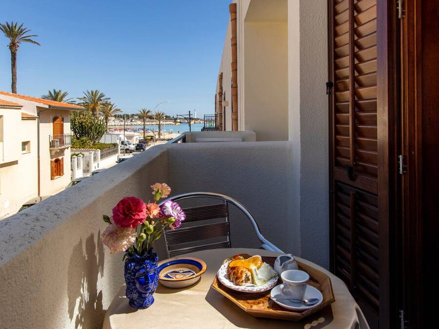 Economy Double Room, Balcony, Partial Sea View | Balcony view