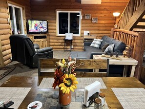 Smart TV, fireplace, printers