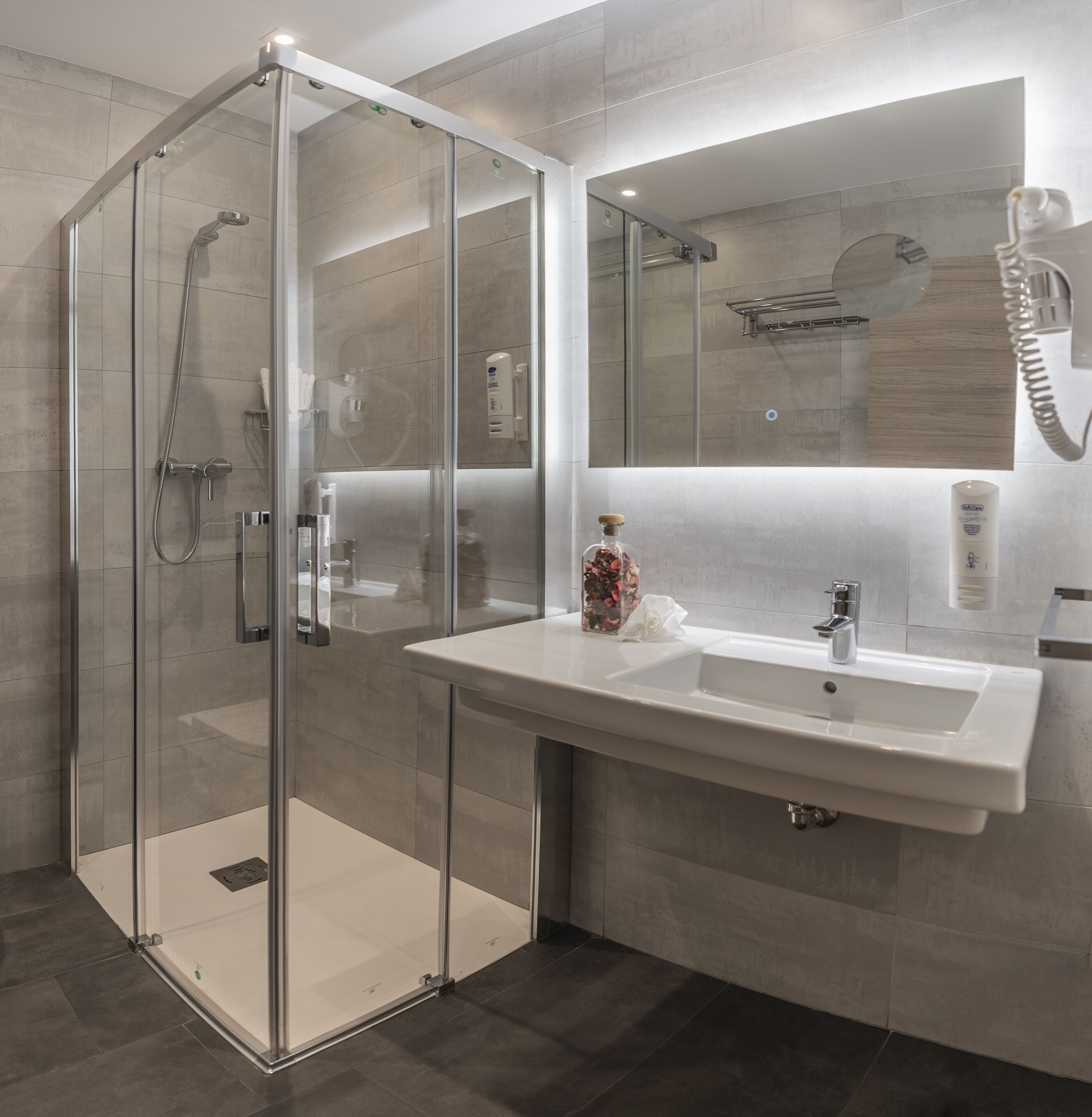 superior double or twin room (sukai) | bathroom | shower, hair dryer, towels, soap