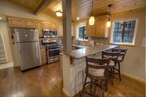 House, Multiple Beds, Fireplace | Private kitchen | Fridge, microwave, stovetop, dishwasher - South Shore Calm (South Lake Tahoe)