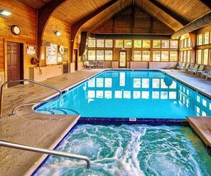 Indoor pool, a heated pool - Cabin, hot tub, High Speed Internet, fire pit, resort, hiking, boating,spa,golf (Lake Lure)