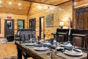 Dining - Hard 8 - Relax and have fun with first-class amenities, a hot tub & game room! (Broken Bow)
