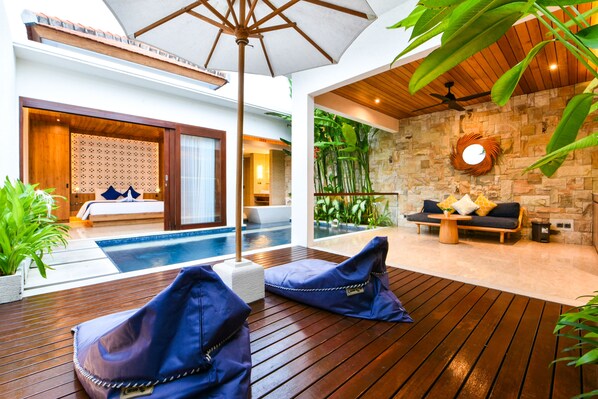 Villa, 1 Bedroom, Private Pool | Living area