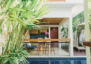Villa, 1 Bedroom, Private Pool | Living area | Flat-screen TV - The Mavila Sanur (Denpasar)