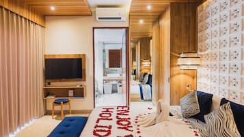 Vila, 1 kamar tidur, kolam renang pribadi | 1 kamar tidur, brankas, setrika/meja setrika, dan Wi-Fi gratis