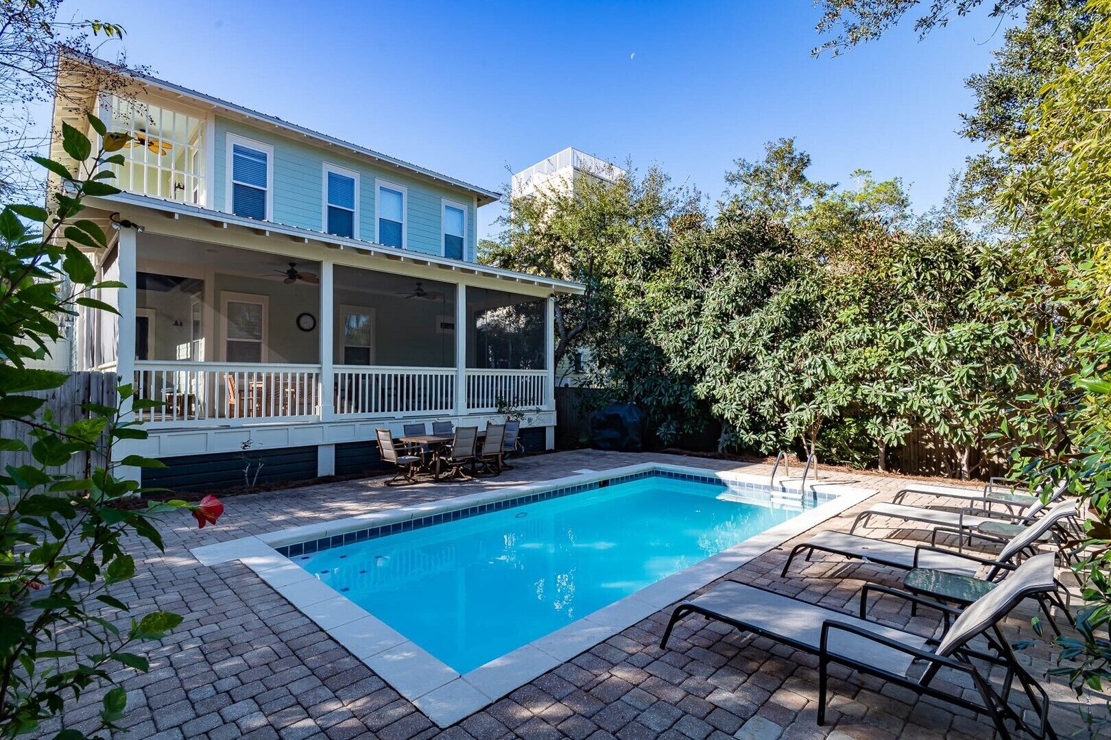 A heated pool