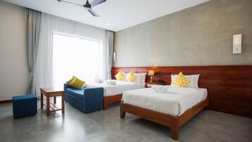 Desk, iron/ironing board, free WiFi, bed sheets