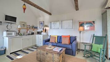 TV, DVD player, books