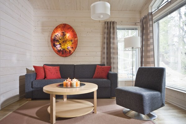Apartment, 2 Bedrooms, Sauna (60 m2) | Living room