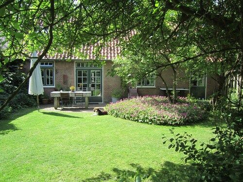 Holiday apartment in a large garden, in a tiny village close to  beach and dunes