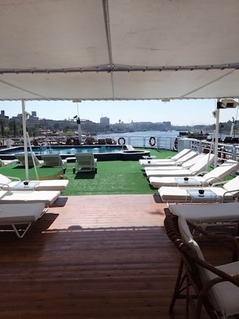 Sun deck. MS King Tut I Nile Cruise