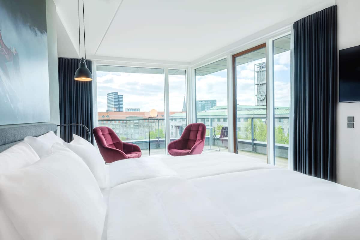 1 habitación y ropa de cama hipoalergénica