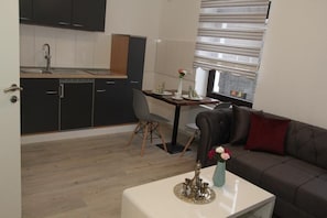 Appartement Deluxe | Salle de séjour | Télévision LCD