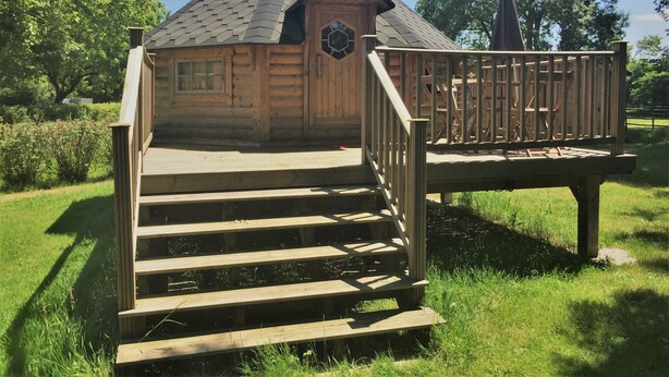 Chalet (Kota) | Terrace/patio - Camping de la Tête Noire (Buzancais)