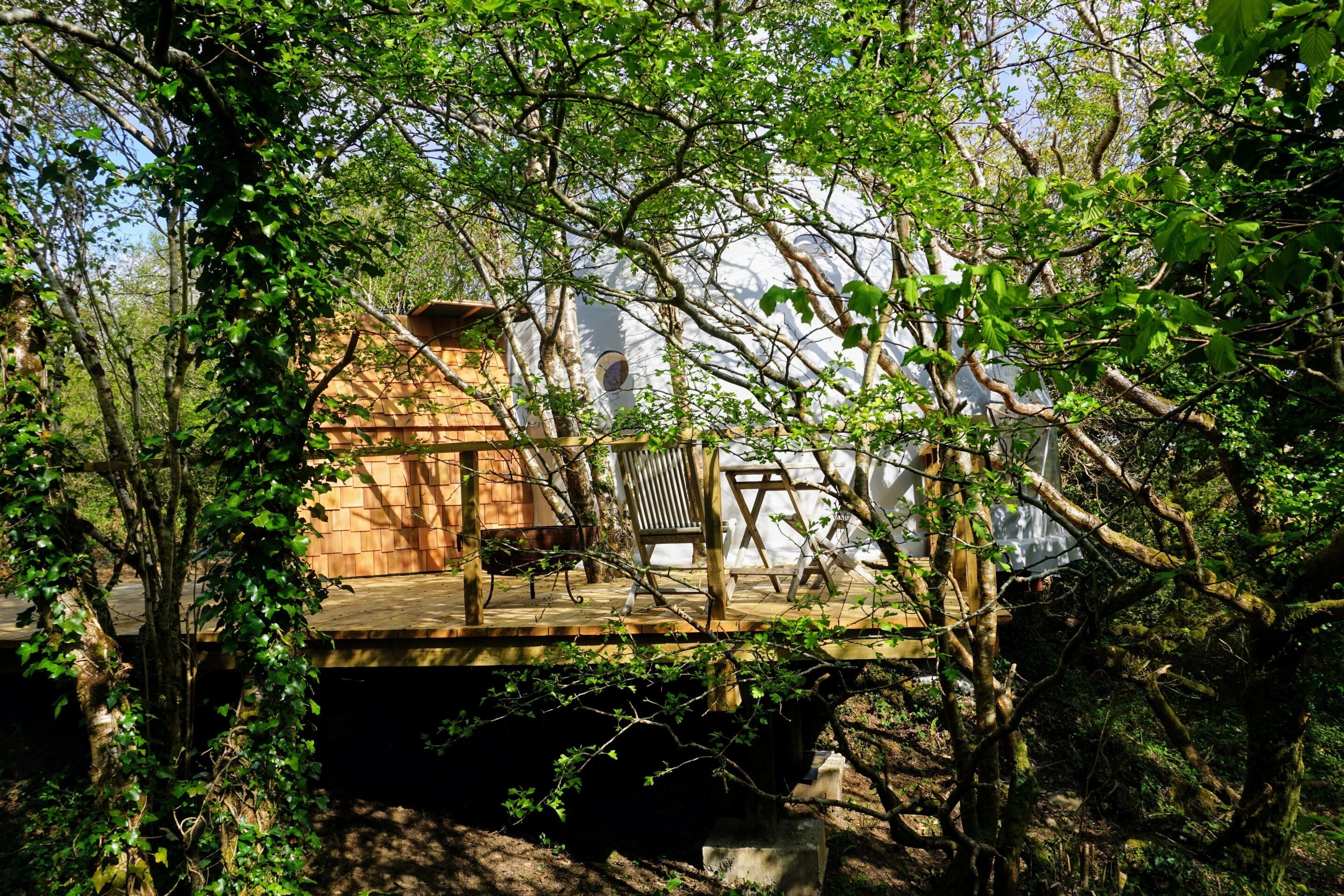 Luxury-Baumhaus, mit Bad (Treehouse Dome) | Außenbereich