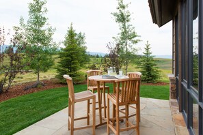 Outdoor dining - Tanager Court Exclusive Tributary Luxury Home Open Layout Grand Teton Views (Driggs)