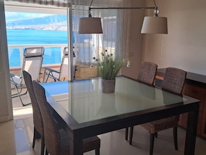 Dining - You and the Ocean... 2-bedroom apartment with sea view and pool (Tabaiba)