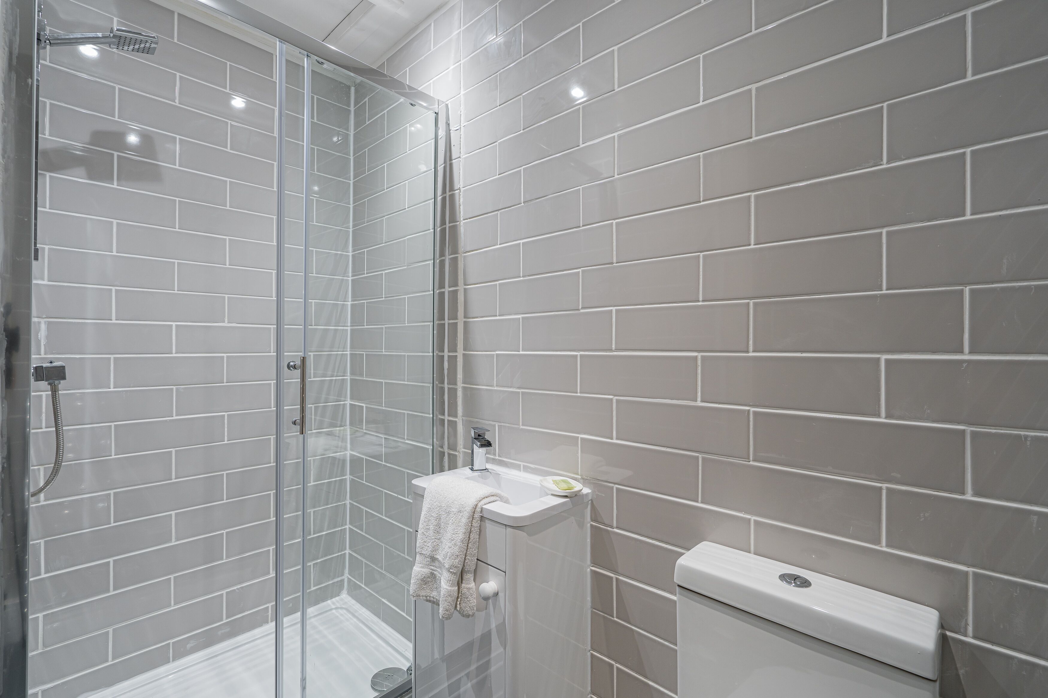 Apartment | Bathroom | Separate bathtub and shower, free toiletries, hair dryer, towels