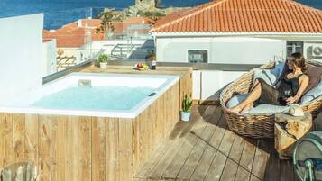 Suite, 2 Schlafzimmer, Whirlpool, Meerseite (Split Level) | Blick vom Balkon