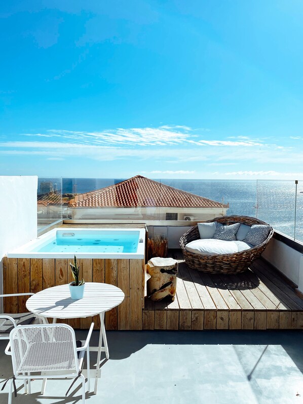 Suite, 2 Bedrooms, Hot Tub, Oceanfront (Split Level) | Terrace/patio