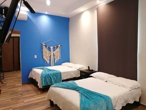Standard Double Room, 2 Queen Beds, Courtyard View | Down duvets, individually decorated, individually furnished