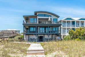 Exterior - New! Pool! Sleeps 14, Sol de Mar Oceanfront, huge views, modern, duplex unit A (Carolina Beach)