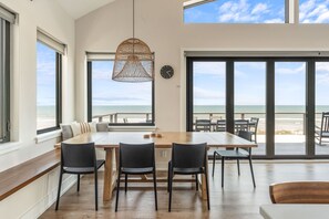 Dining - New! Pool! Sleeps 14, Sol de Mar Oceanfront, huge views, modern, duplex unit A (Carolina Beach)