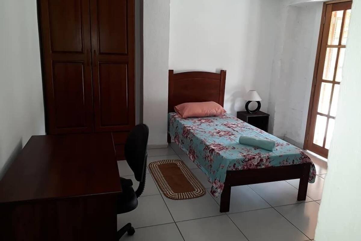 Desk, free WiFi, bed sheets