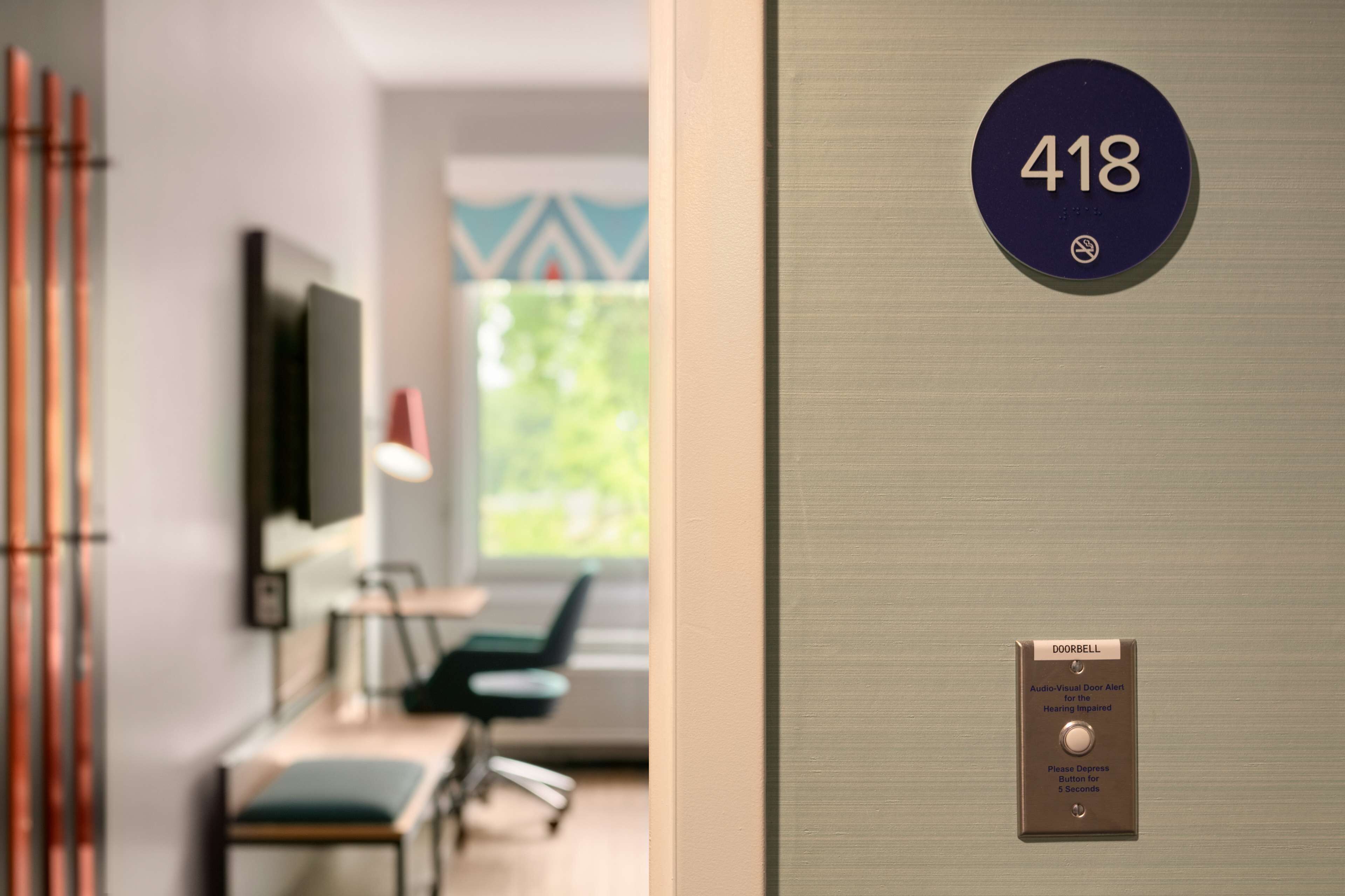 individually decorated, individually furnished, desk, laptop workspace