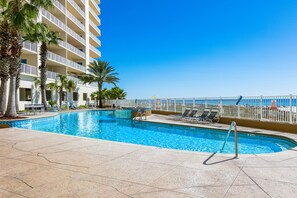 Indoor pool, a heated pool - Beachfront condo w/ balcony overlooking the Gulf & resort pools/gym (Orange Beach)