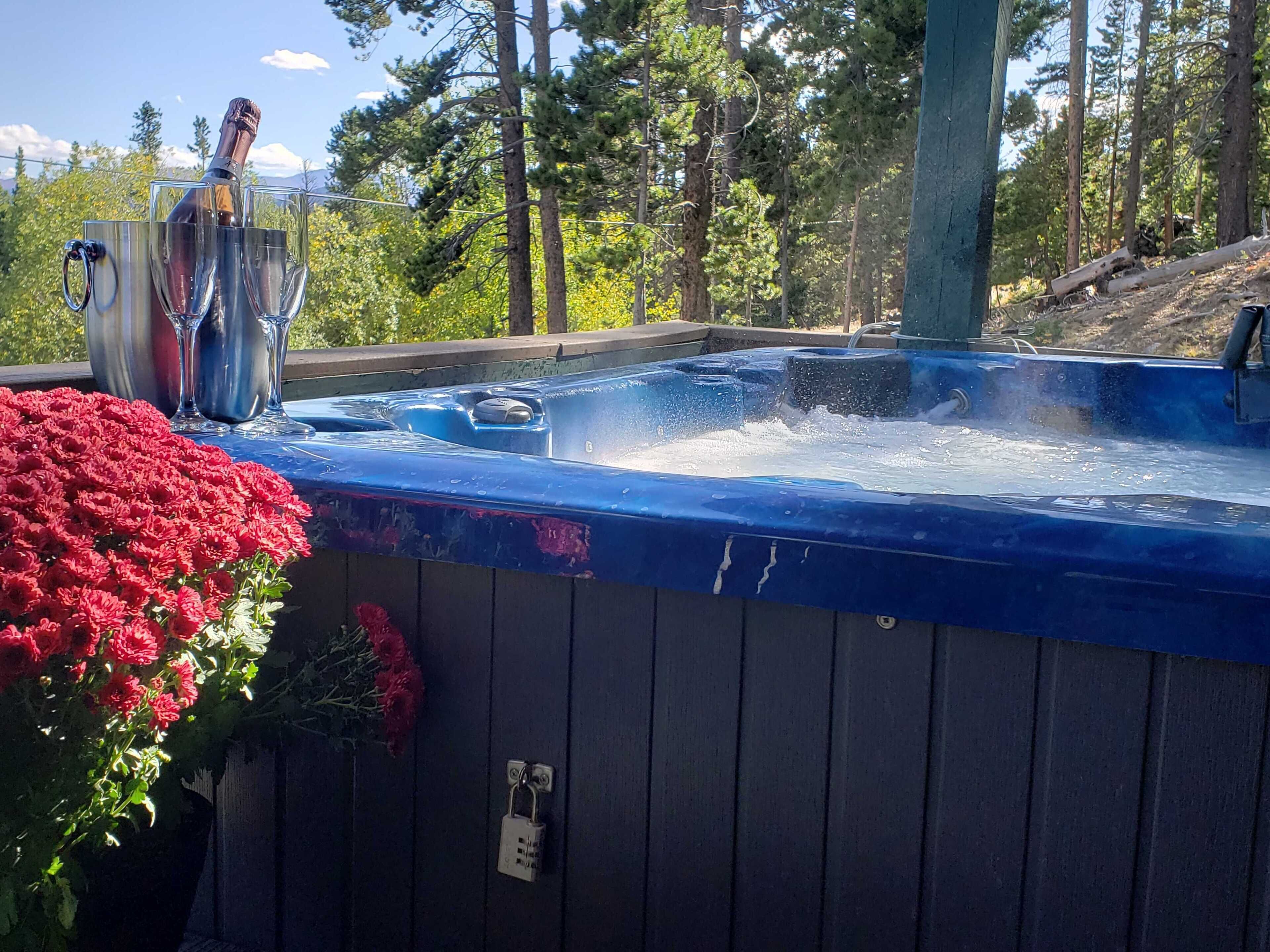 Cabin w/ Rocky Mountain Views! Venture Out, Relax in the Hot Tub, Grill Outside!