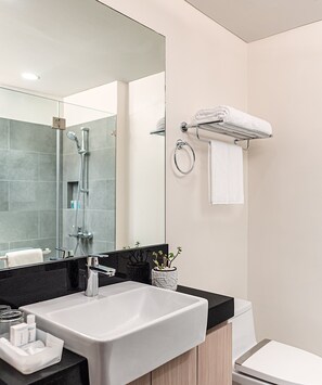 Separate bathtub and shower, free toiletries, hair dryer, bathrobes - Citadines Amigo Iloilo (Iloilo)