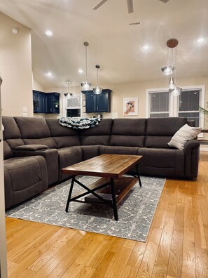 Smart TV, DVD player, books, video library