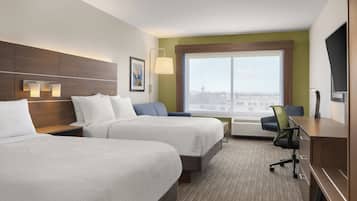 In-room safe, desk, laptop workspace, blackout curtains
