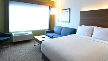 In-room safe, desk, laptop workspace, blackout curtains