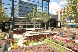 Takterrassebar, utsikt mot bassenget, åpen hver dag