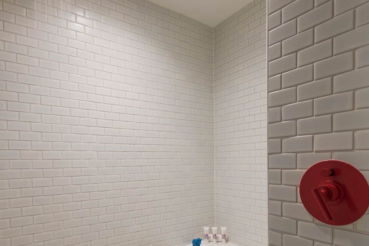 Rainfall showerhead, designer toiletries, hair dryer, towels