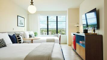 Een minibar, een kluis op de kamer, een bureau, een laptopwerkplek