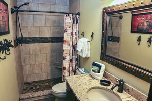 Condo, 1 King Bed, Hot Tub, River View | Bathroom | Towels - Fawn Valley Inn: 269 (Estes Park)